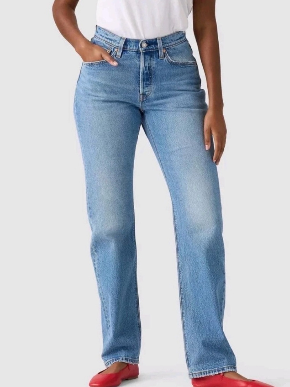 Levi's 501 Curve High-Rise Straight Leg Women's stretch Jeans - Light Blue